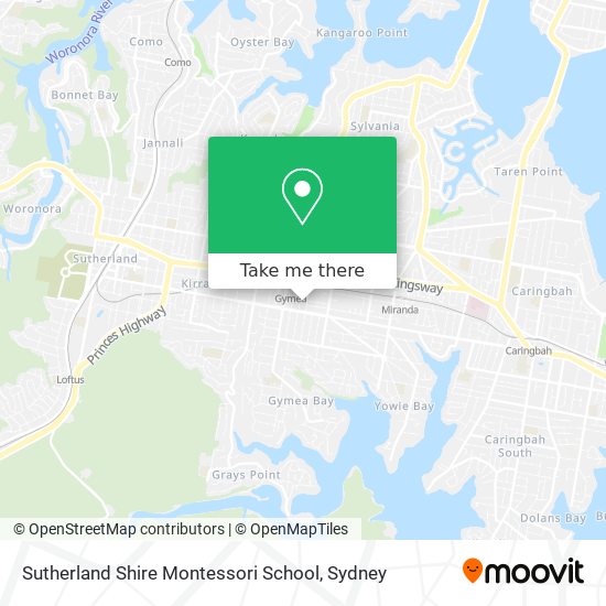 Sutherland Shire Montessori School map