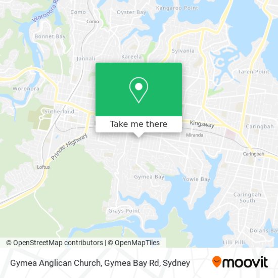 Gymea Anglican Church, Gymea Bay Rd map