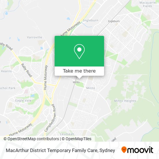 Mapa MacArthur District Temporary Family Care