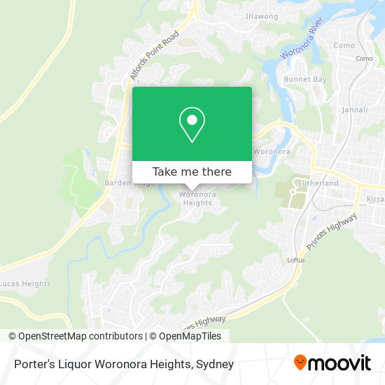 Porter's Liquor Woronora Heights map