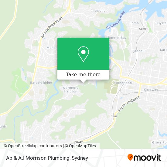 Ap & AJ Morrison Plumbing map