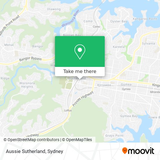 Aussie Sutherland map