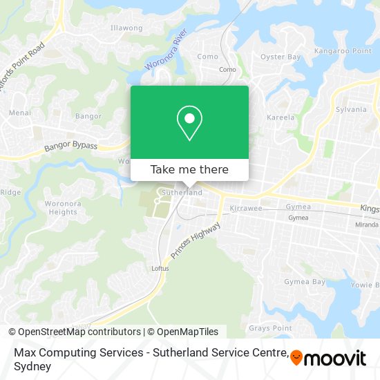 Mapa Max Computing Services - Sutherland Service Centre