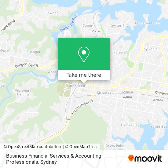 Business Financial Services & Accounting Professionals map