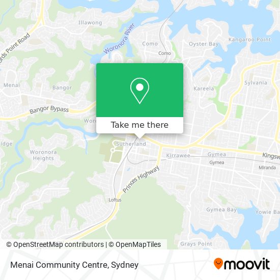 Menai Community Centre map