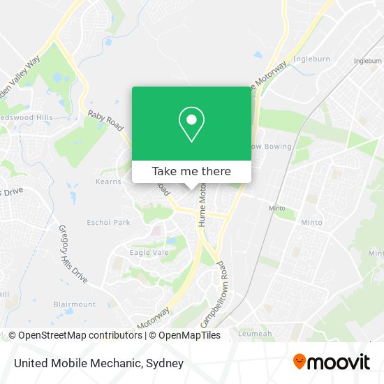 United Mobile Mechanic map