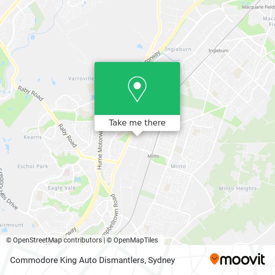 Commodore King Auto Dismantlers map