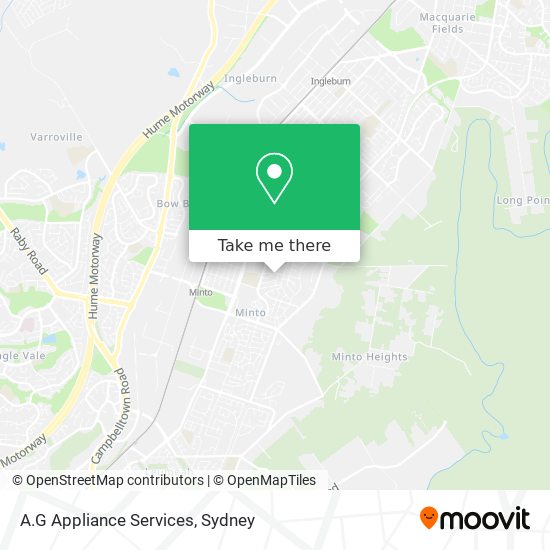 A.G Appliance Services map