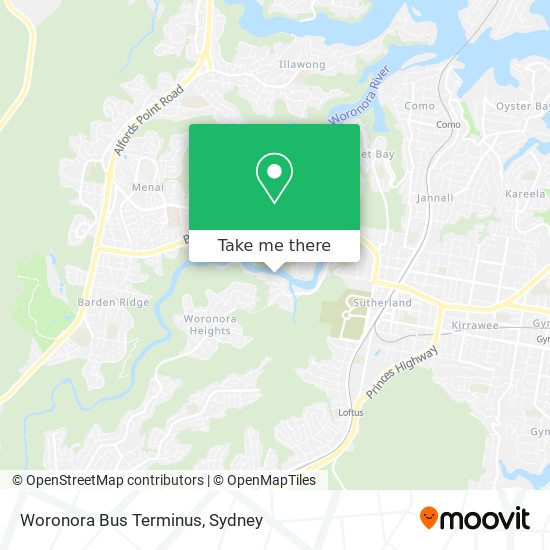 Mapa Woronora Bus Terminus