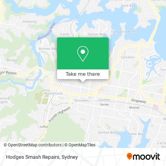 Hodges Smash Repairs map