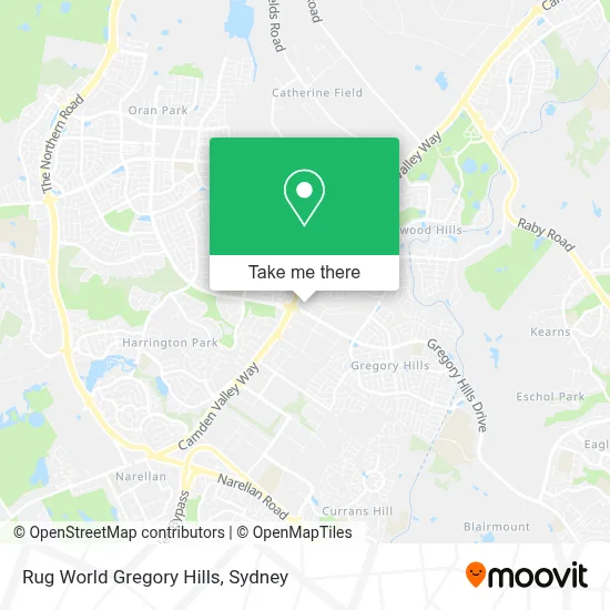 Rug World Gregory Hills map