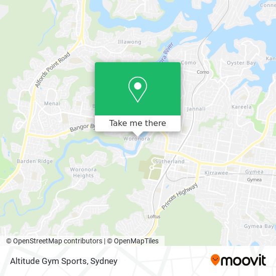 How to get to Altitude Gym Sports in Woronora by Bus or Train?