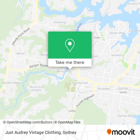 Just Audrey Vintage Clothing map