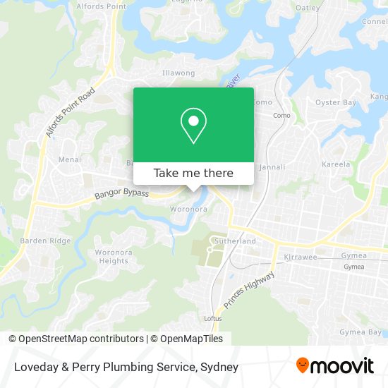 Mapa Loveday & Perry Plumbing Service