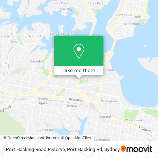 Mapa Port Hacking Road Reserve, Port Hacking Rd