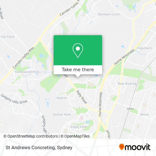 St Andrews Concreting map