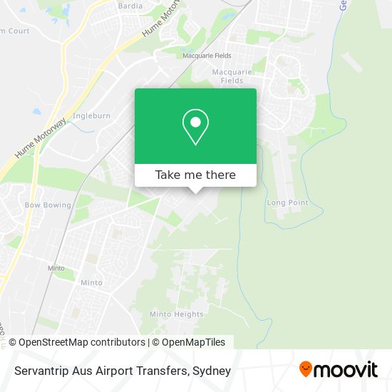 Servantrip Aus Airport Transfers map