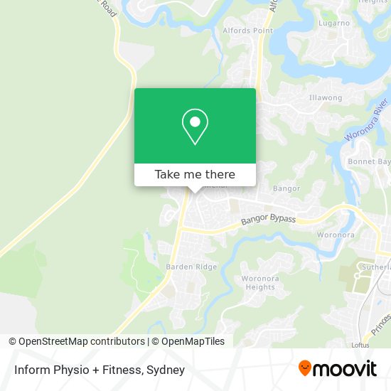 Inform Physio + Fitness map