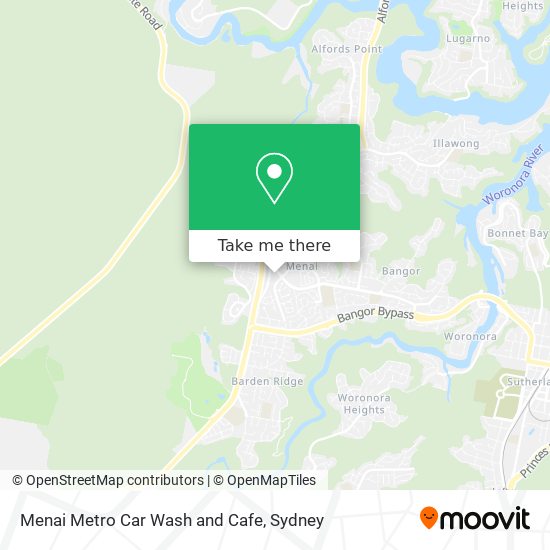 Mapa Menai Metro Car Wash and Cafe