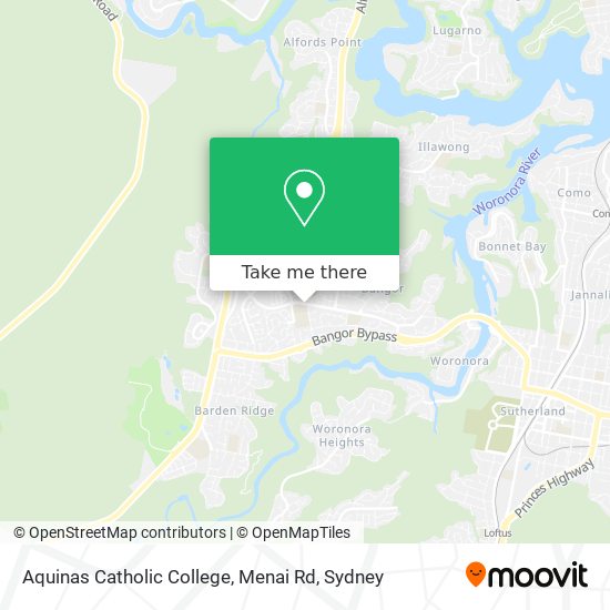 Mapa Aquinas Catholic College, Menai Rd