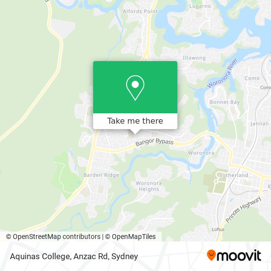 Mapa Aquinas College, Anzac Rd