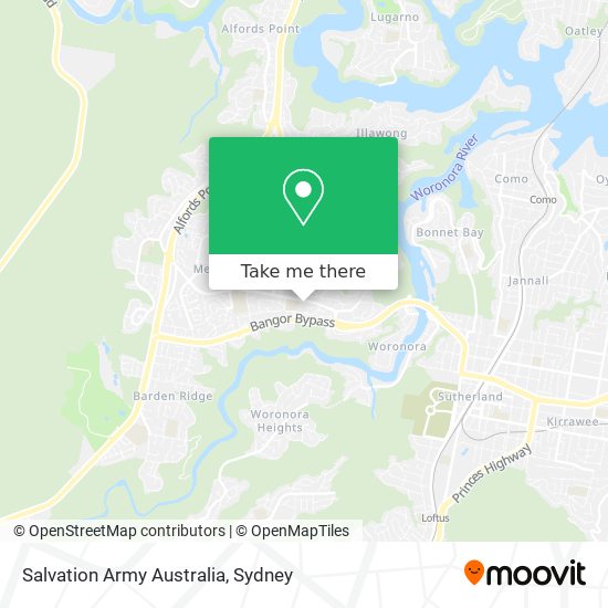 Mapa Salvation Army Australia