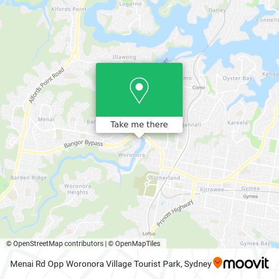 Mapa Menai Rd Opp Woronora Village Tourist Park