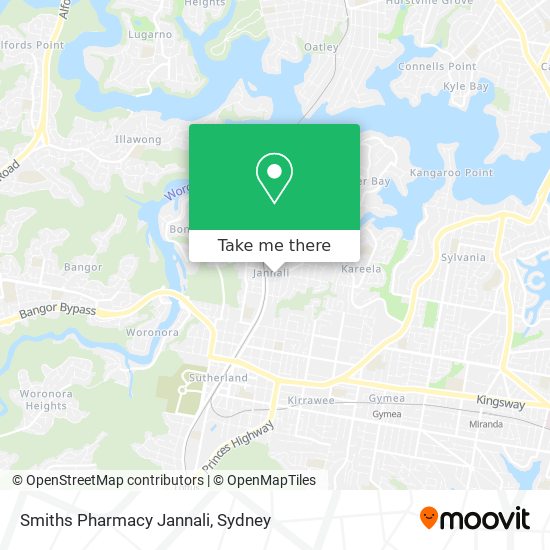 Mapa Smiths Pharmacy Jannali