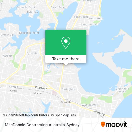 Mapa MacDonald Contracting Australia