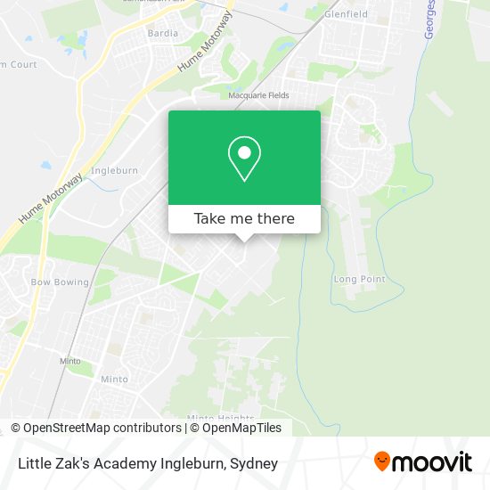 Mapa Little Zak's Academy Ingleburn