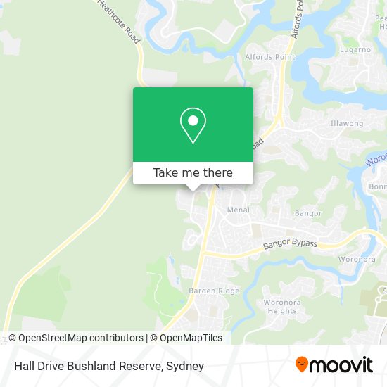 Hall Drive Bushland Reserve map