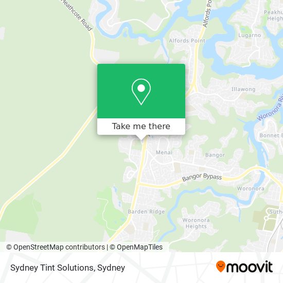 Sydney Tint Solutions map