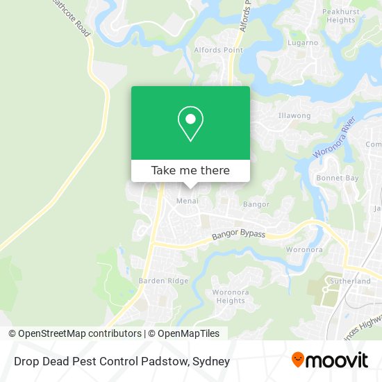 Mapa Drop Dead Pest Control Padstow