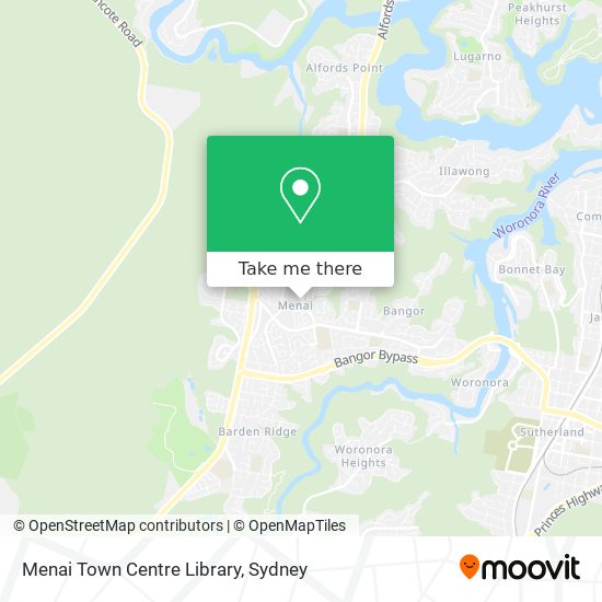 Menai Town Centre Library map