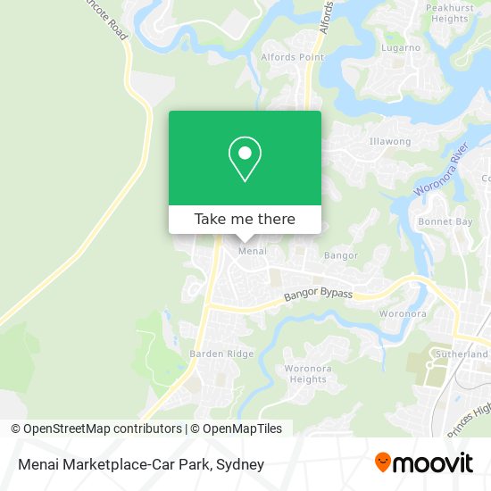 Menai Marketplace-Car Park map