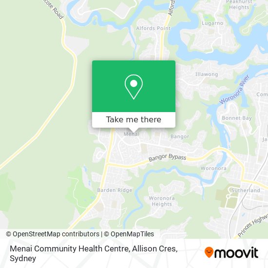 Menai Community Health Centre, Allison Cres map