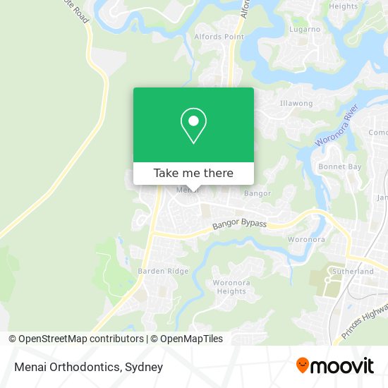 Menai Orthodontics map