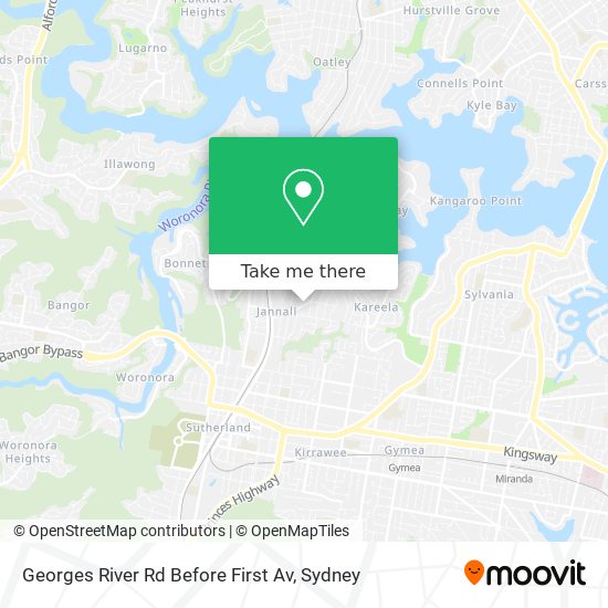 Georges River Rd Before First Av map