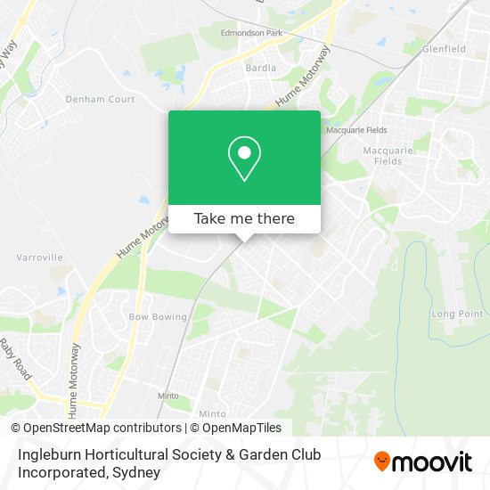 Mapa Ingleburn Horticultural Society & Garden Club Incorporated