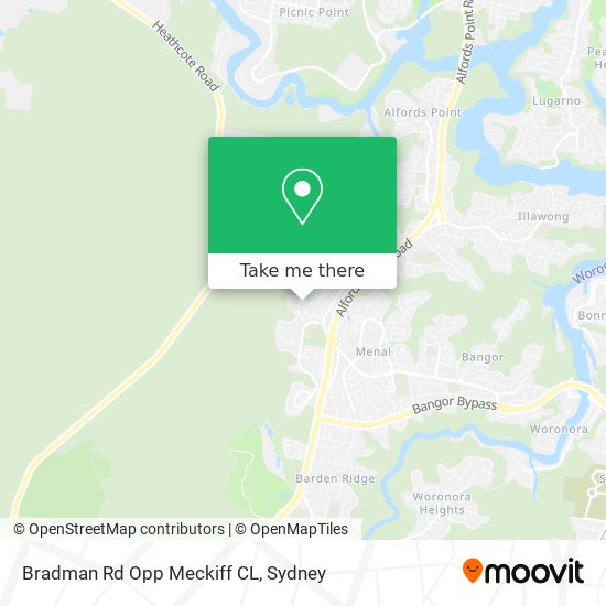 Bradman Rd Opp Meckiff CL map