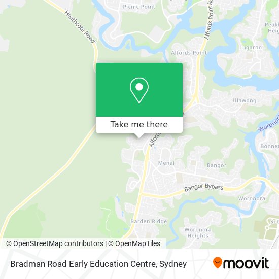 Mapa Bradman Road Early Education Centre