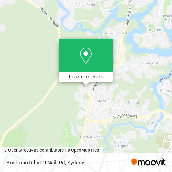 Bradman Rd at O'Neill Rd map