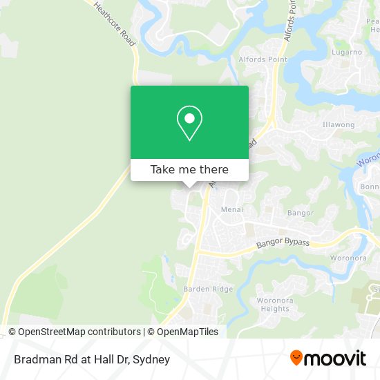 Bradman Rd at Hall Dr map