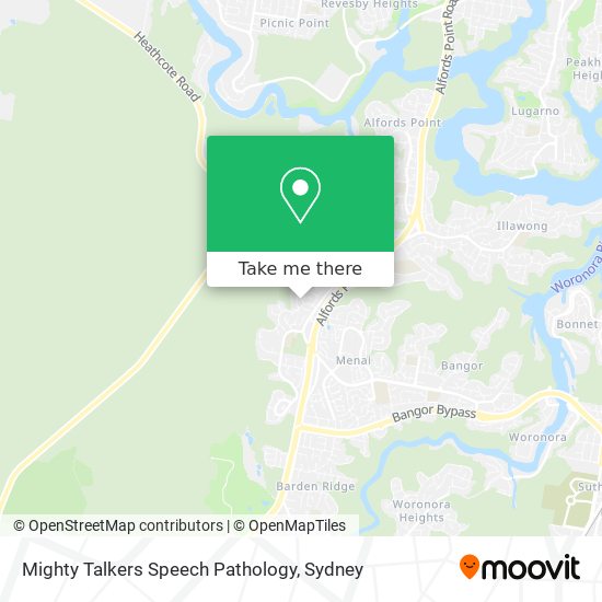 Mighty Talkers Speech Pathology map