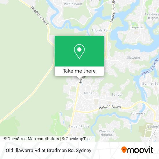 Old Illawarra Rd at Bradman Rd map