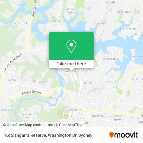 Koolangarra Reserve, Washington Dr map