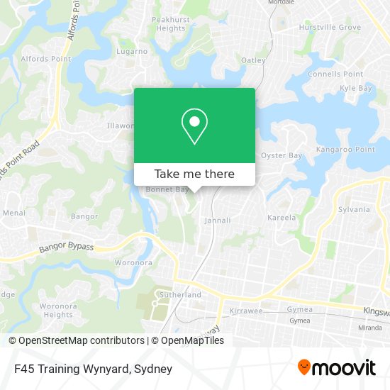 F45 Training Wynyard map