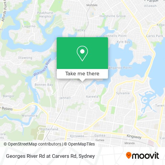 Mapa Georges River Rd at Carvers Rd