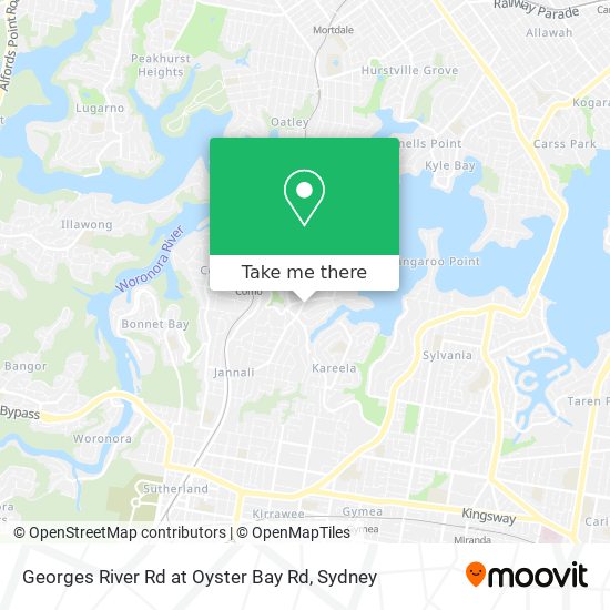 Mapa Georges River Rd at Oyster Bay Rd