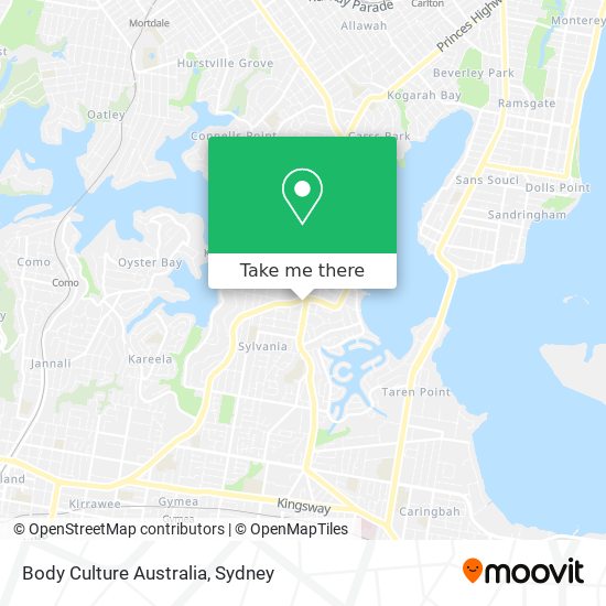 Mapa Body Culture Australia